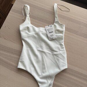 NWT Zara - White Bodysuit
